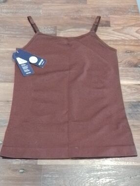 Shapermint Brown Scoop Neck CMi Tank Top